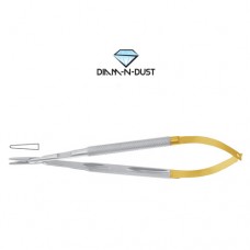 Diam-n-Dust™ Micro Needle Holder Straight - Round Handle - With Lock Stainless Steel, 14 cm - 5 1/2"